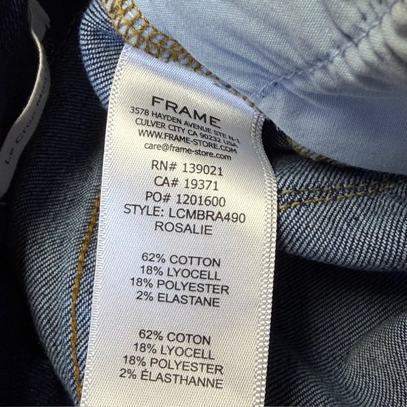 Frame Denim Jeans Womens 27 Blue Le Crop Mini Boot Raw Edge Stretch Cropped - Picture 9 of 9